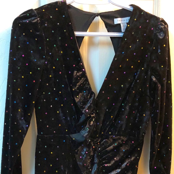 Topshop Black Velvet Dress - Picture 3 of 8